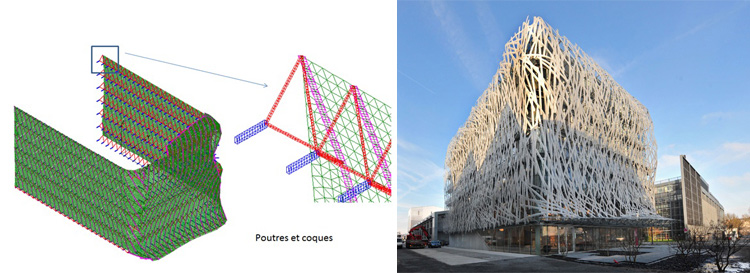 Manny building mesh Tetrarc architects in Nantes